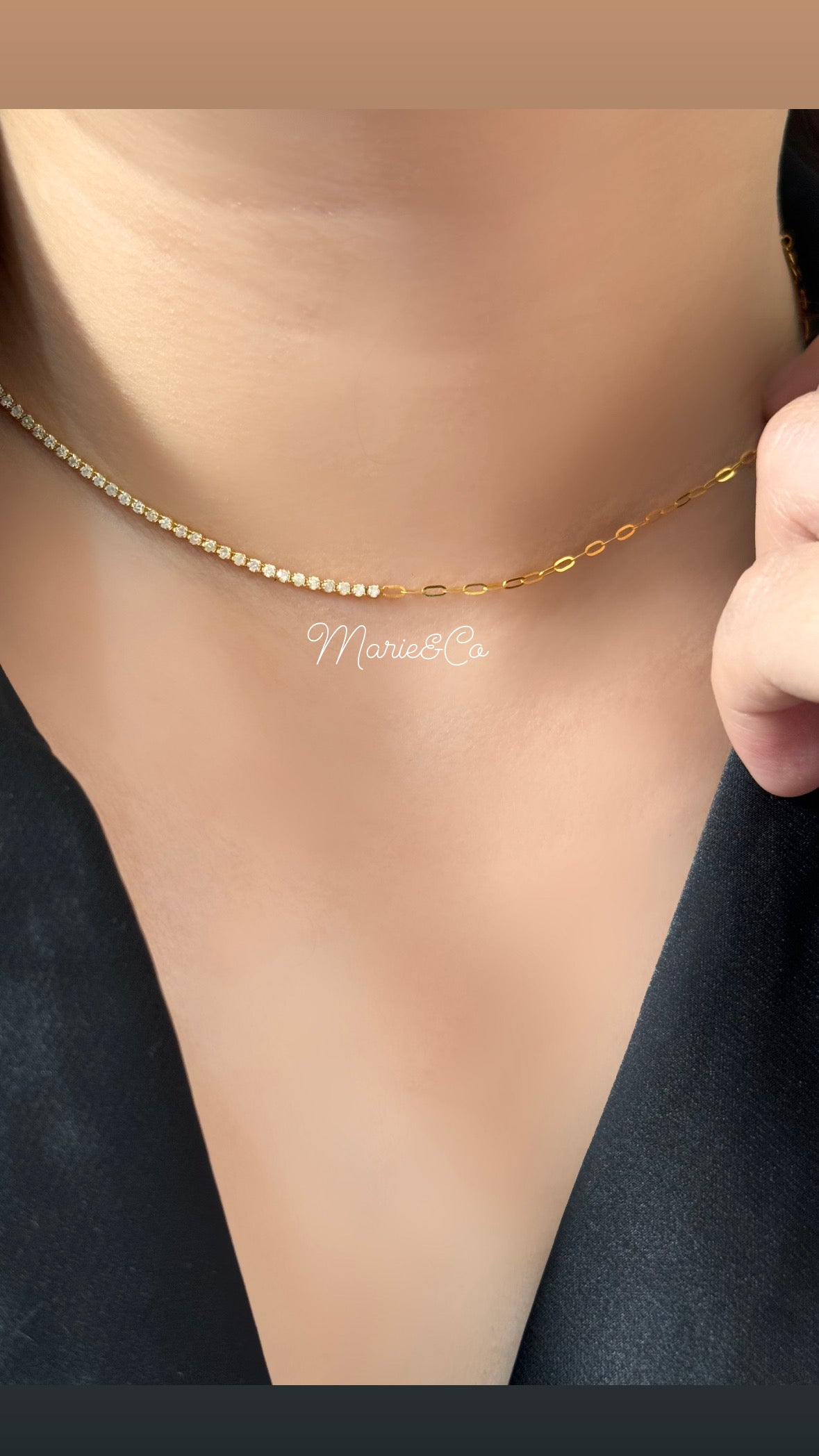Tennis Clip Necklace