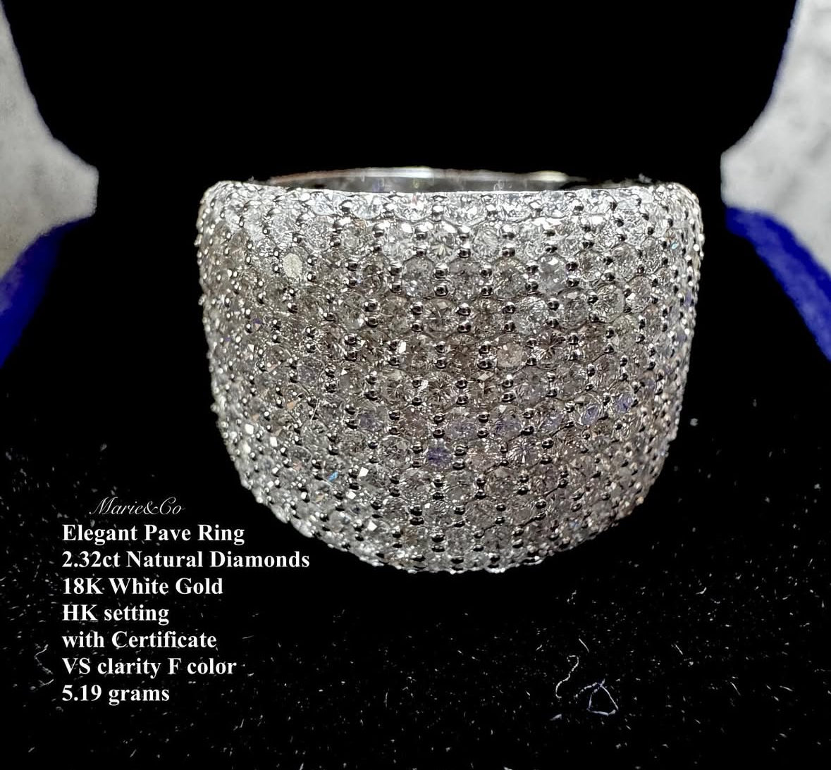 2.32ct pave ring