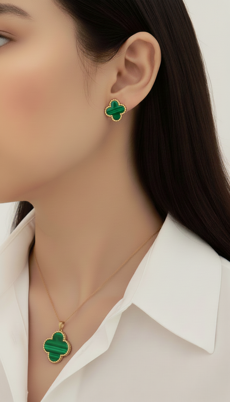 Clover Earrings and Pendant