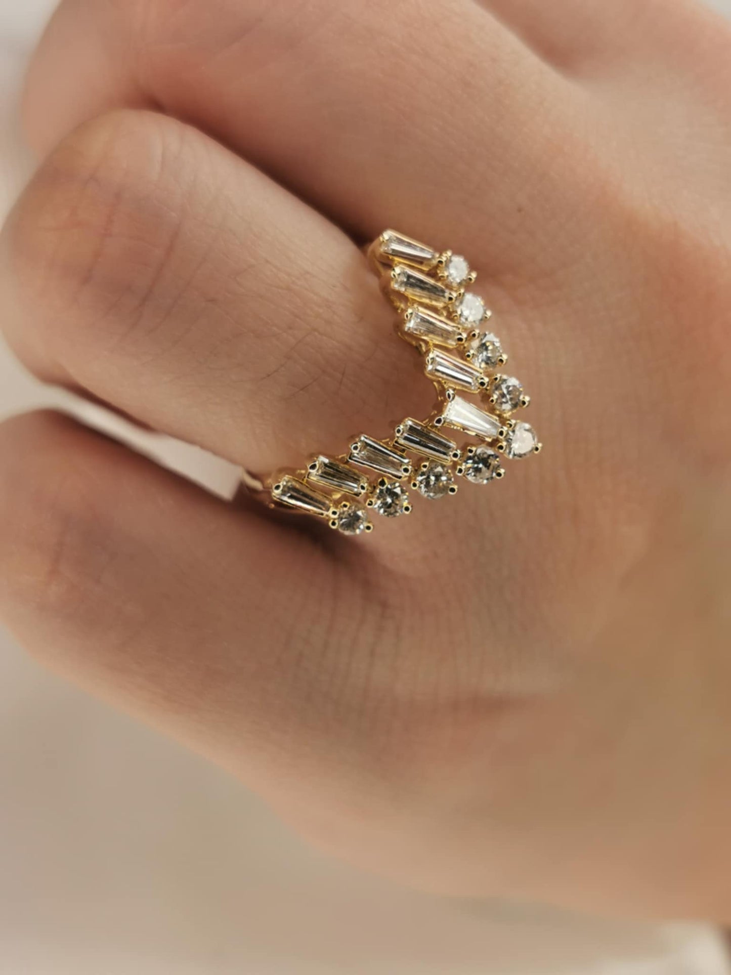 V Elegant Ring