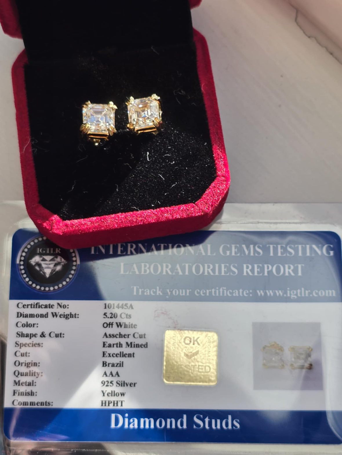 asscher cut 5.20ct