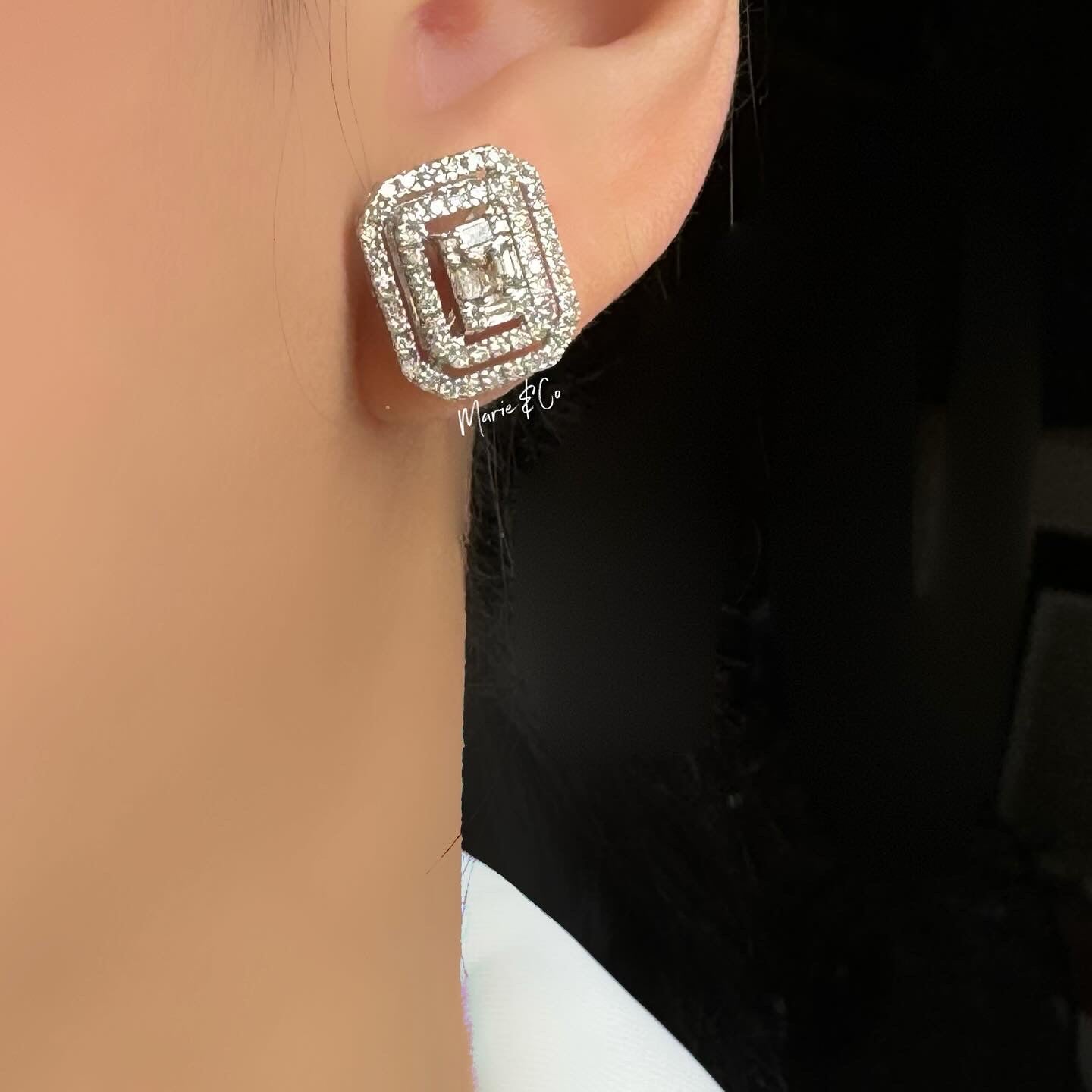 Emerald shape Earrings