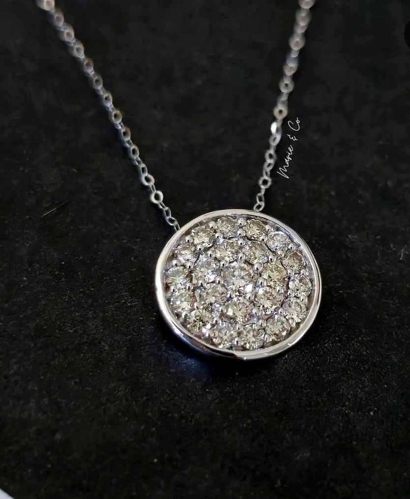 round diamond necklace