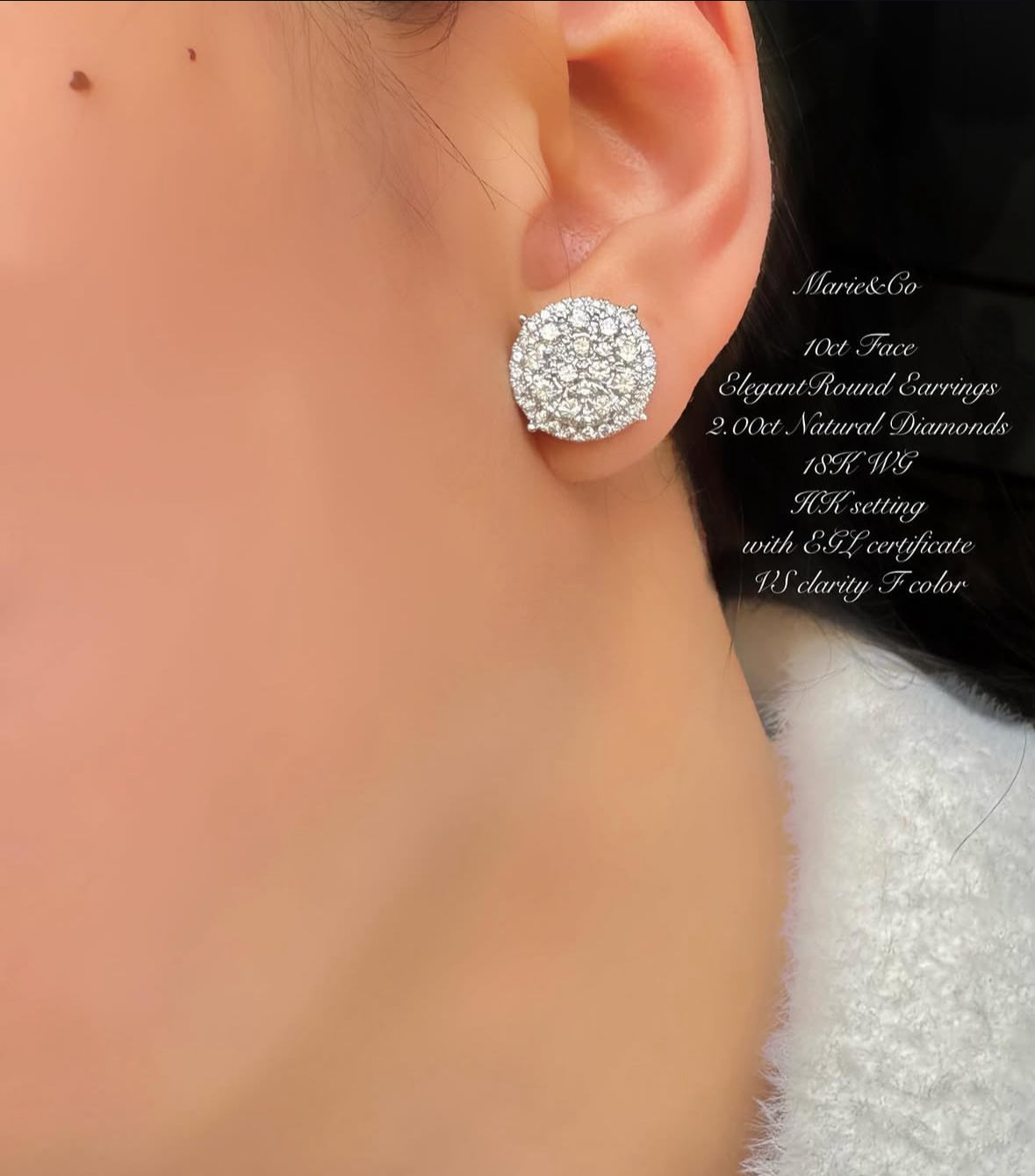 10ct face earrings