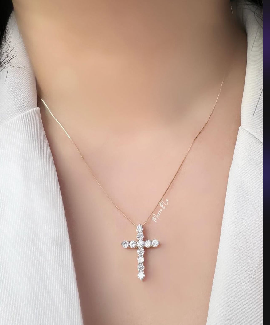cross necklace 1ct