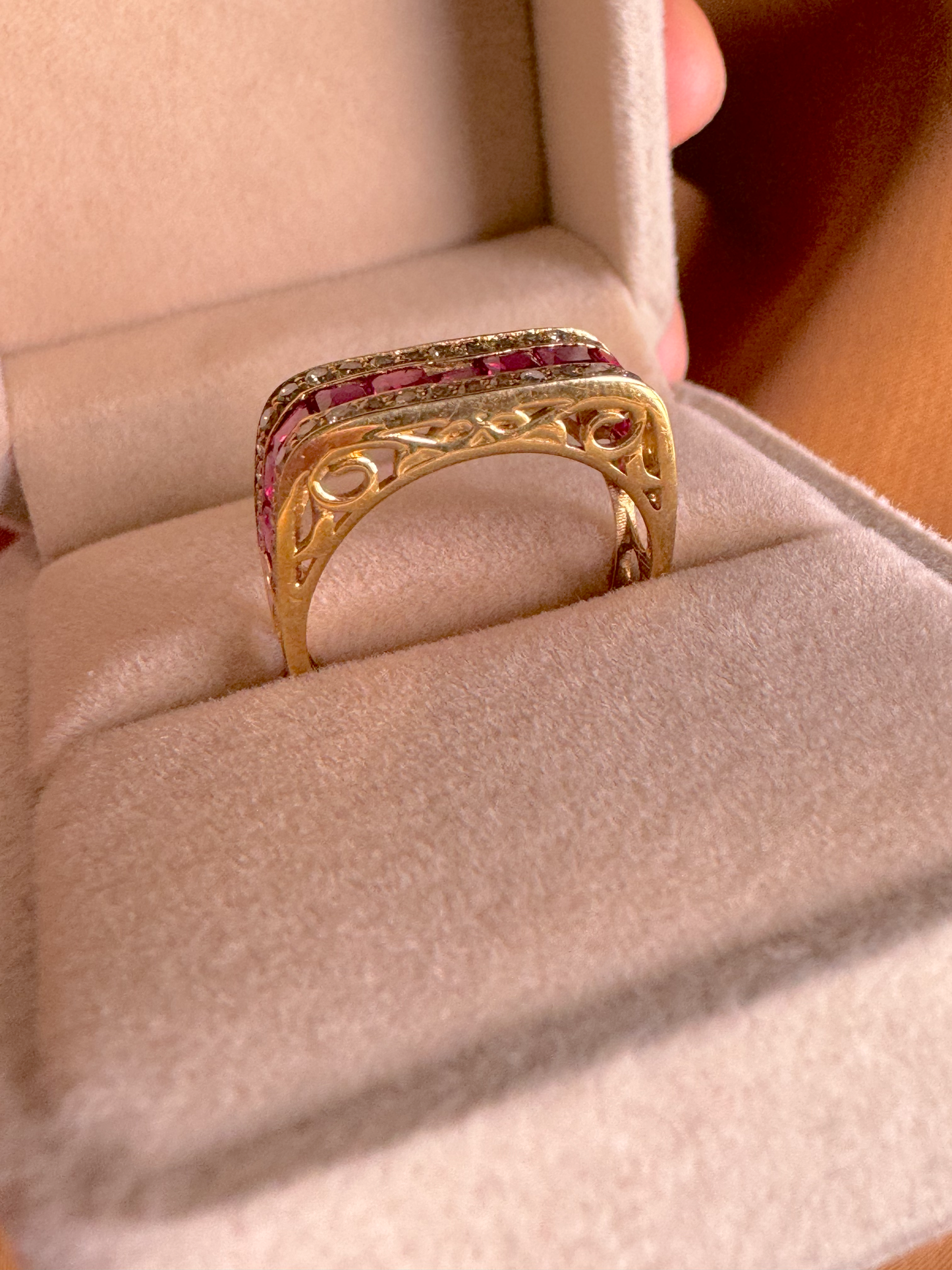 Natural Ruby with Diamonds