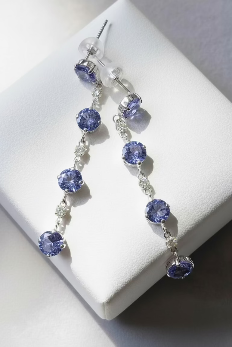 Tanzanite with Diamond Earrings