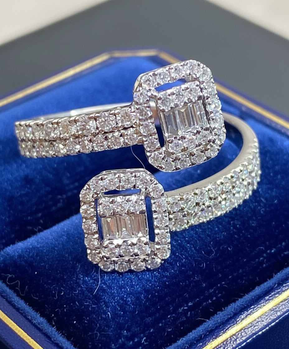 Emerald illusion overlap ring