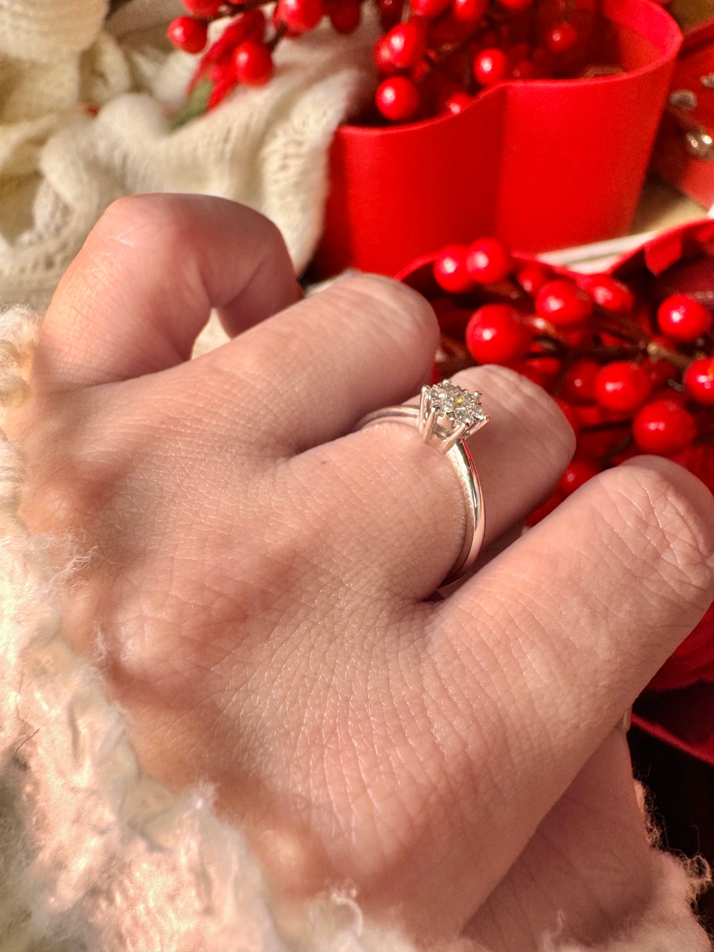 Engagement Ring Illusion Natural Diamonds