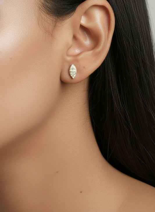 Marquise illusion Studs YG