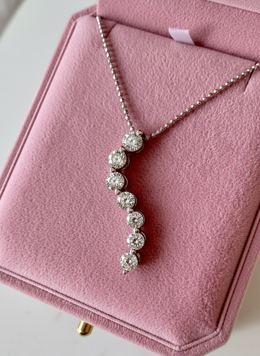 7 Stones Diamond Necklace