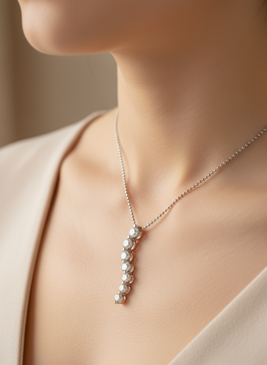 7 Stones Diamond Necklace