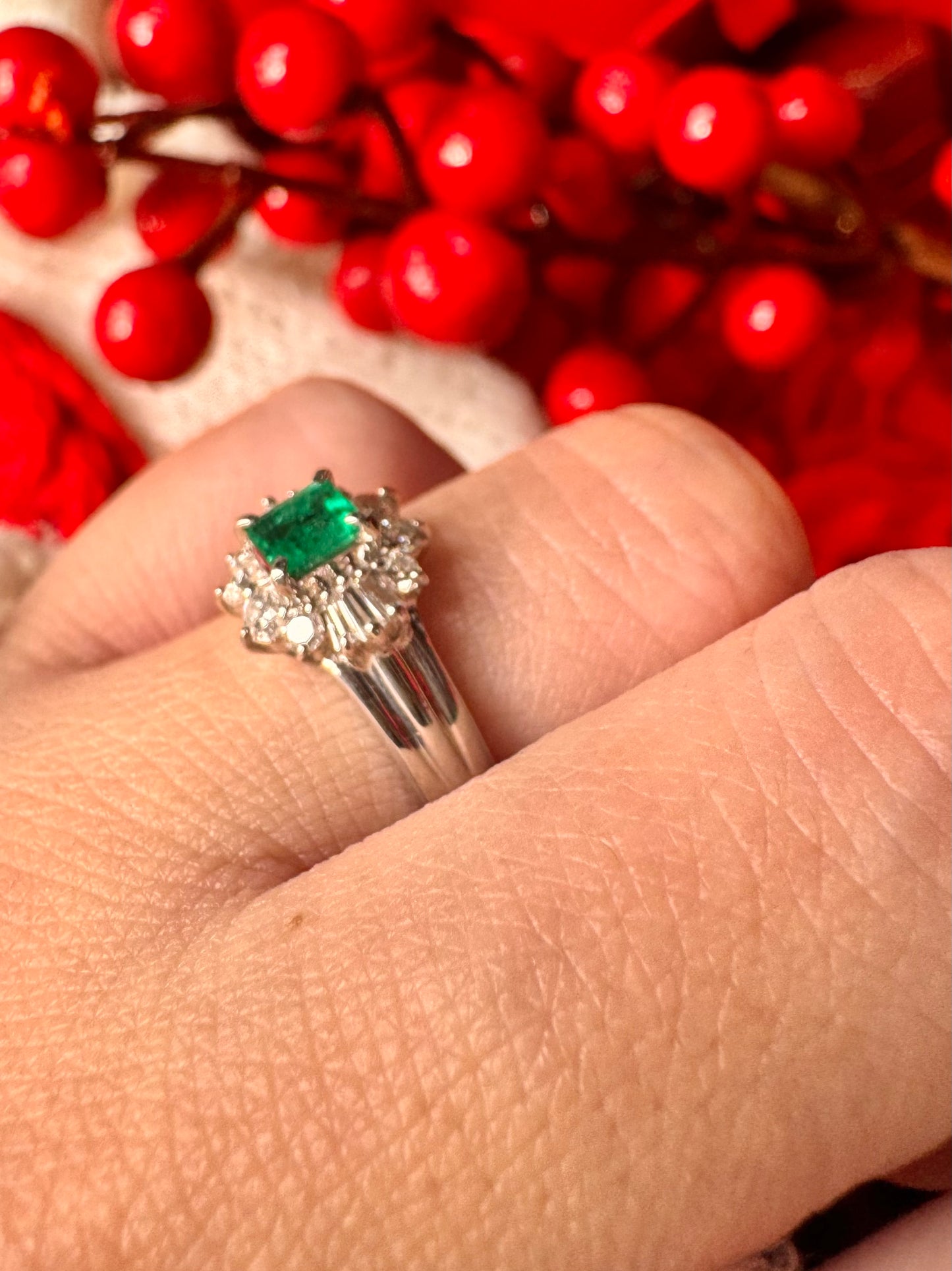 Natural Emerald with Diamonds