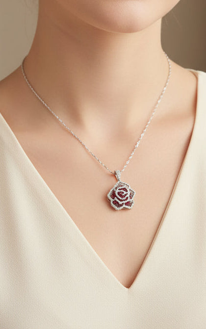 3D Rose Necklace
