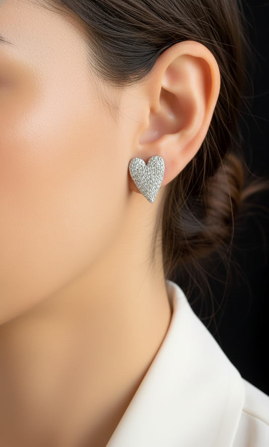 Big Heart Diamond Earrings