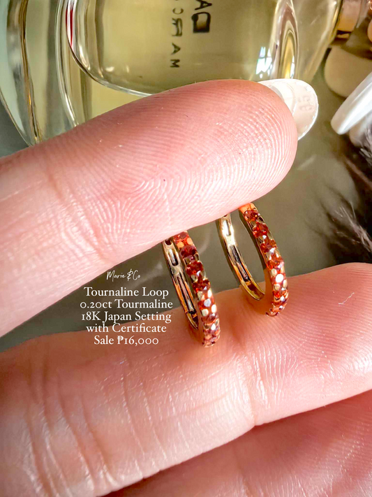 Tourmaline loop earrings