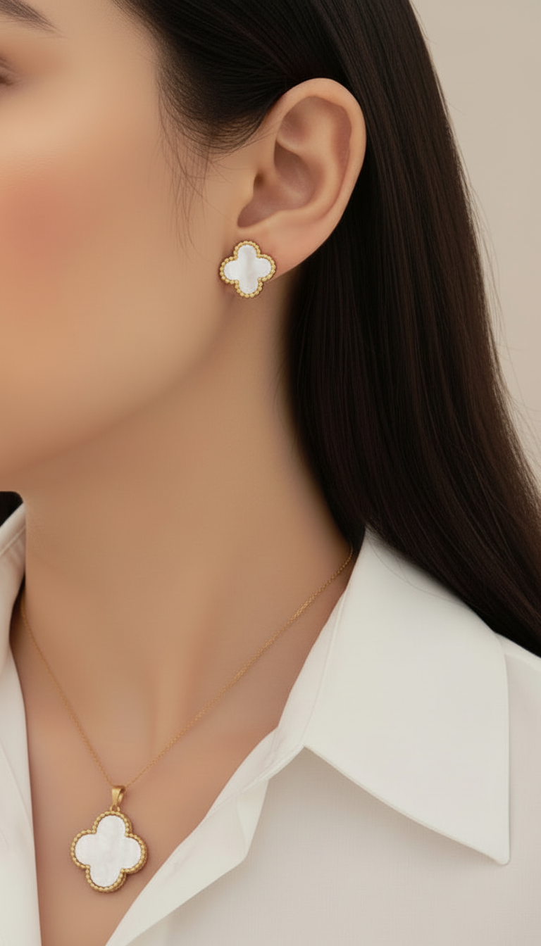 Clover Earrings and Pendant