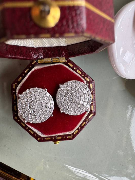 7ct face pave earrings