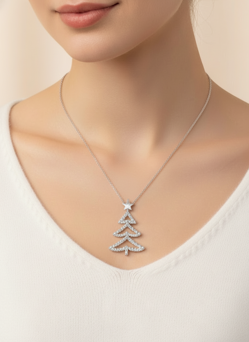 Tree Diamond Necklace