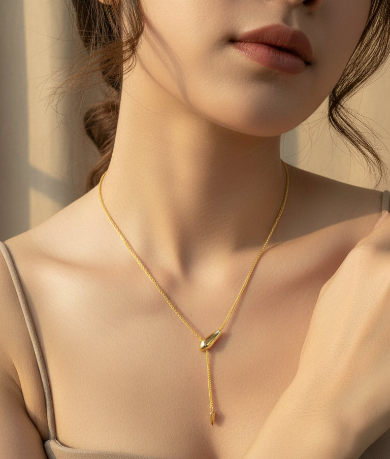 Elegant Snake Drop Necklace & Bracelet