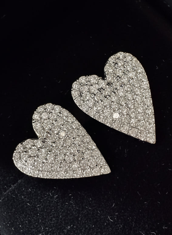 Big Heart Diamond Earrings