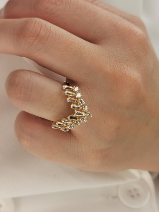 V Elegant Ring