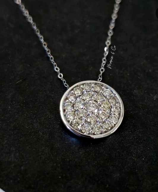 round diamond necklace