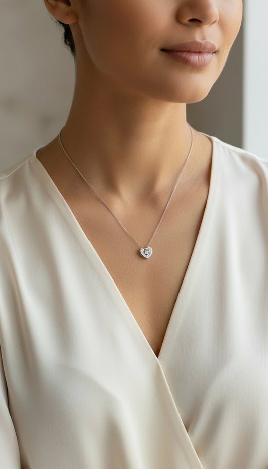 Heart Dancing Diamond Necklace