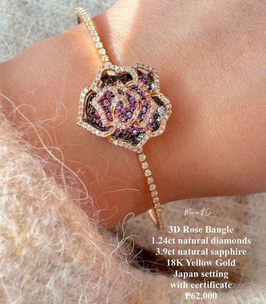 3d rose bracelet