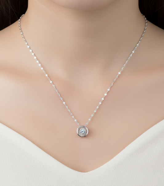 Round Dancing Diamond Necklace