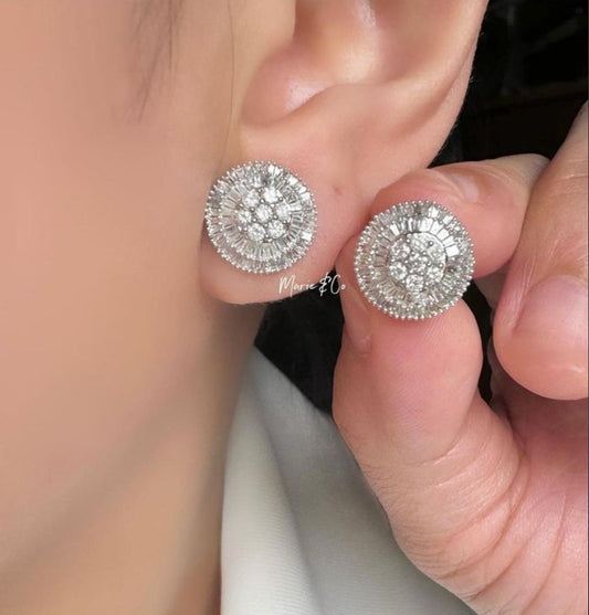 round diamond earrings