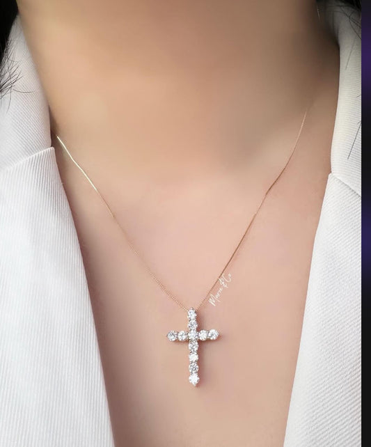 cross necklace 1ct