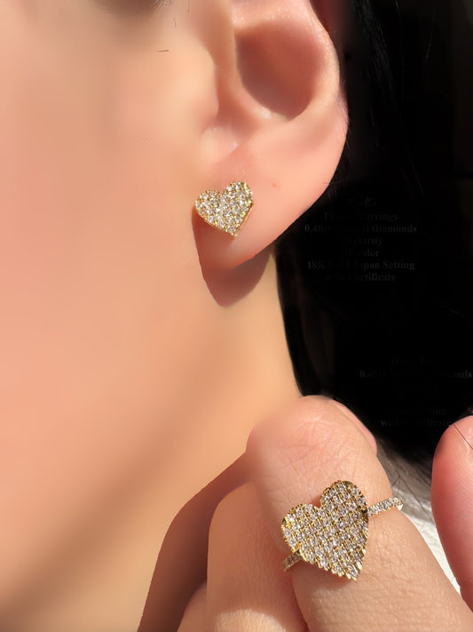 Heart Earrings & Ring