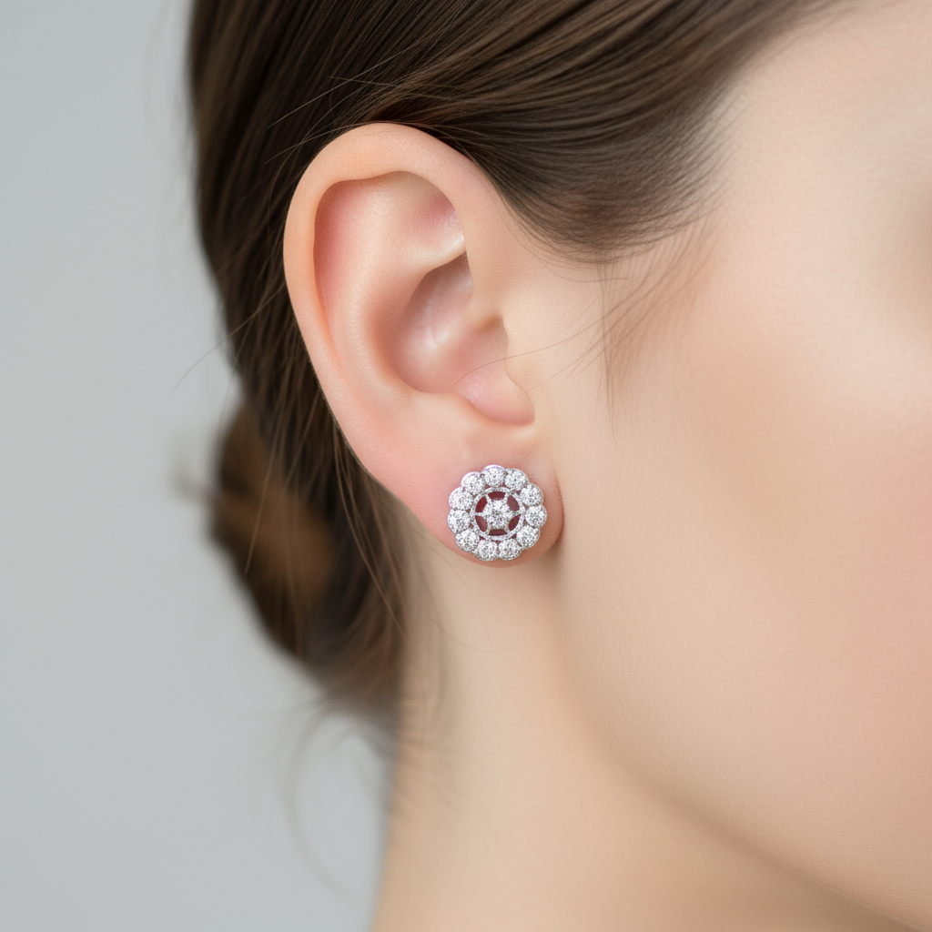 Round lace Earrings
