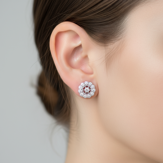 Round lace Earrings