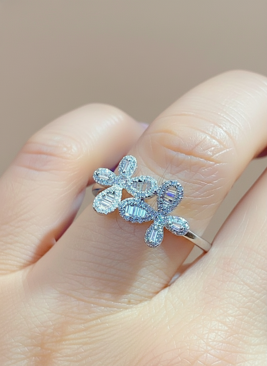 Double flower ring