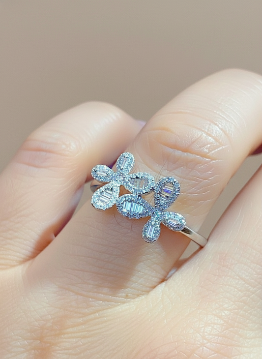 Double flower ring