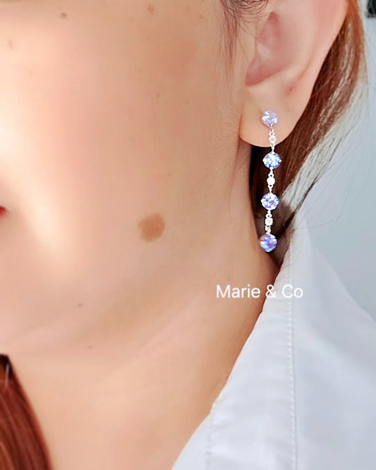 Tanzanite with Diamond Earrings